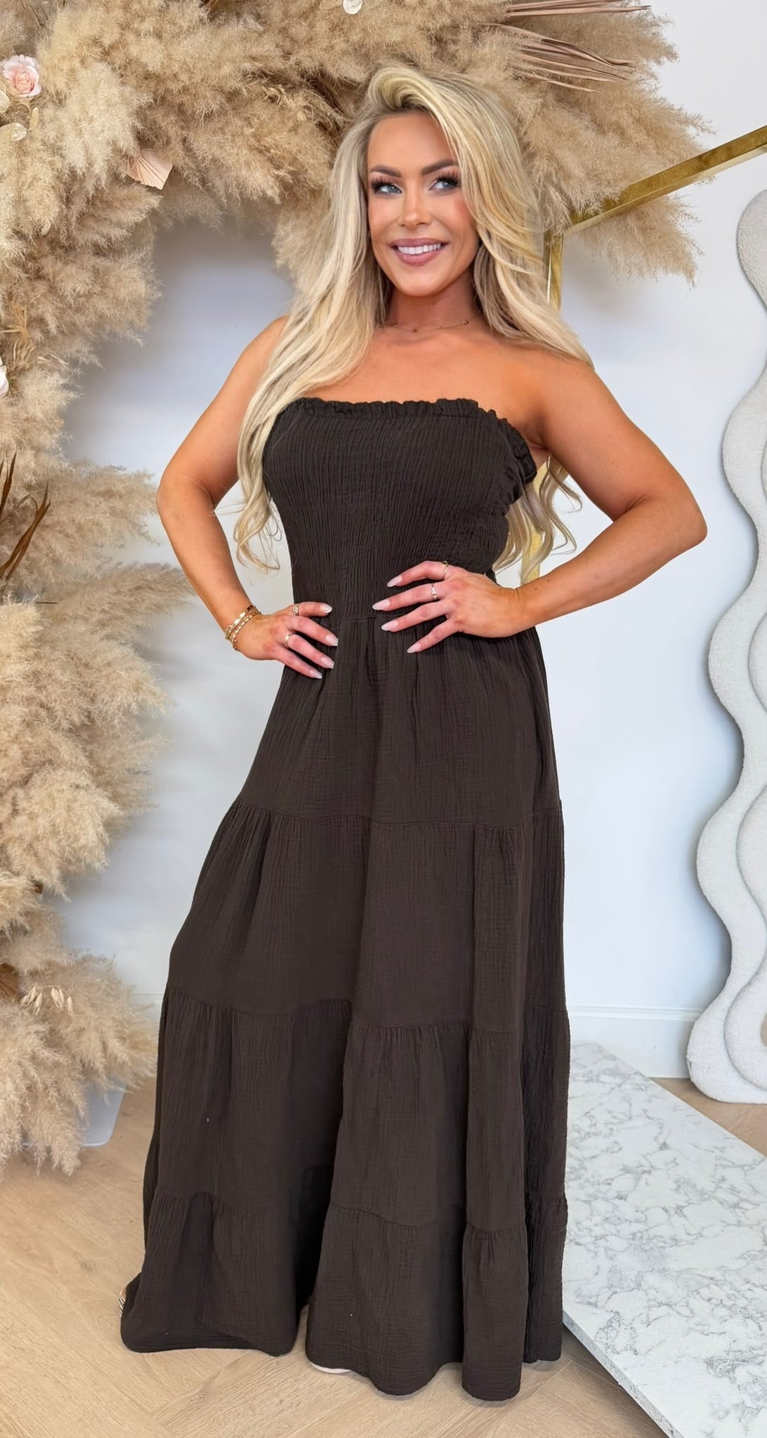ROSALYN COTTON DRESS CHOCO