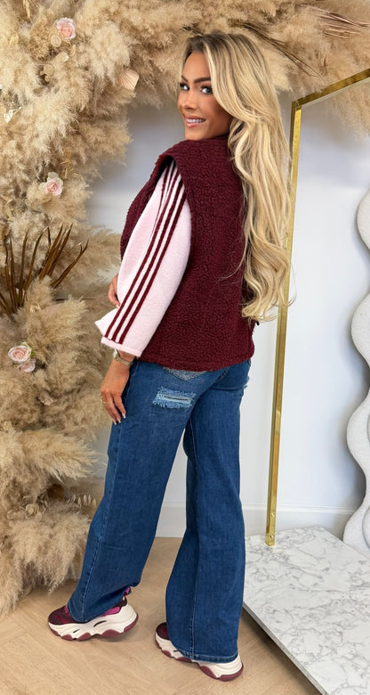 SHEEP GILET BORDEAUX