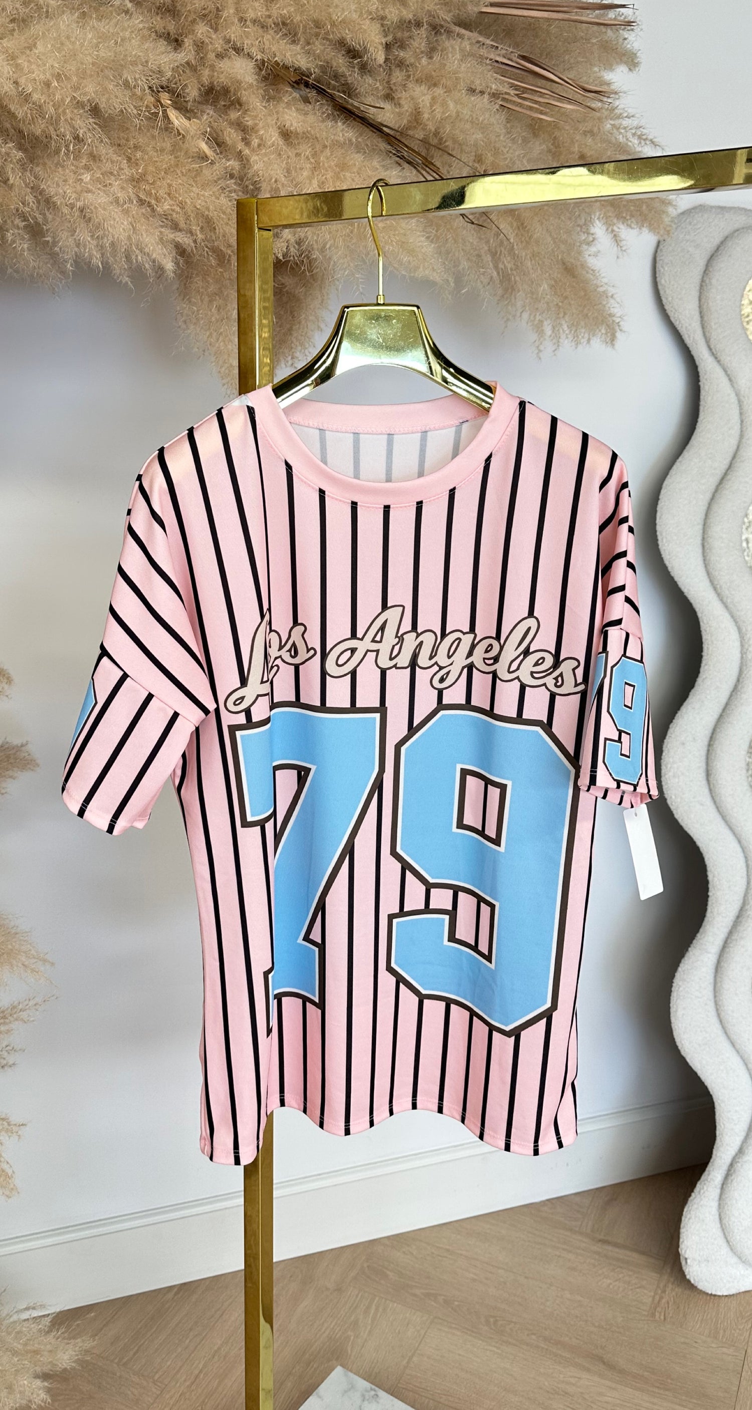 BASY STRIPE SHIRT PINK