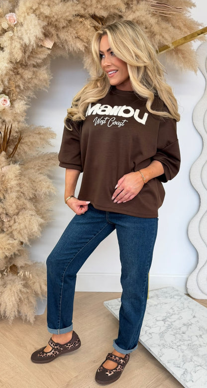 WEST COAST MALIBU TEE CHOCO