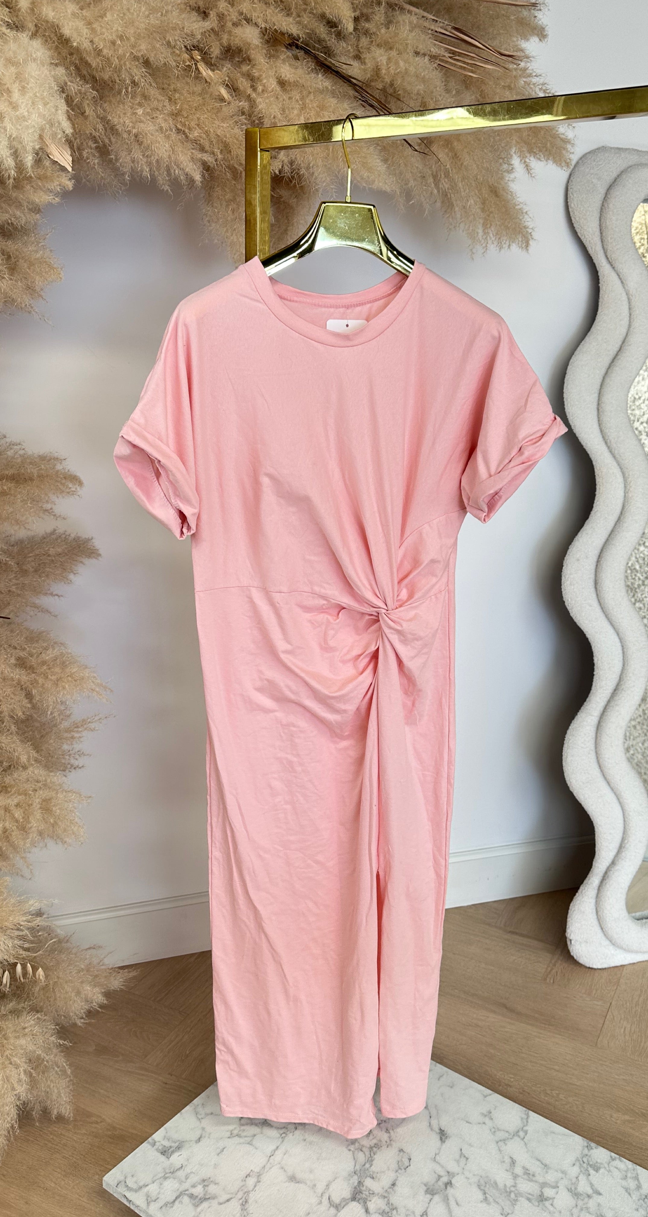 JADE KNOT MAXI DRESS LIGHTPINK