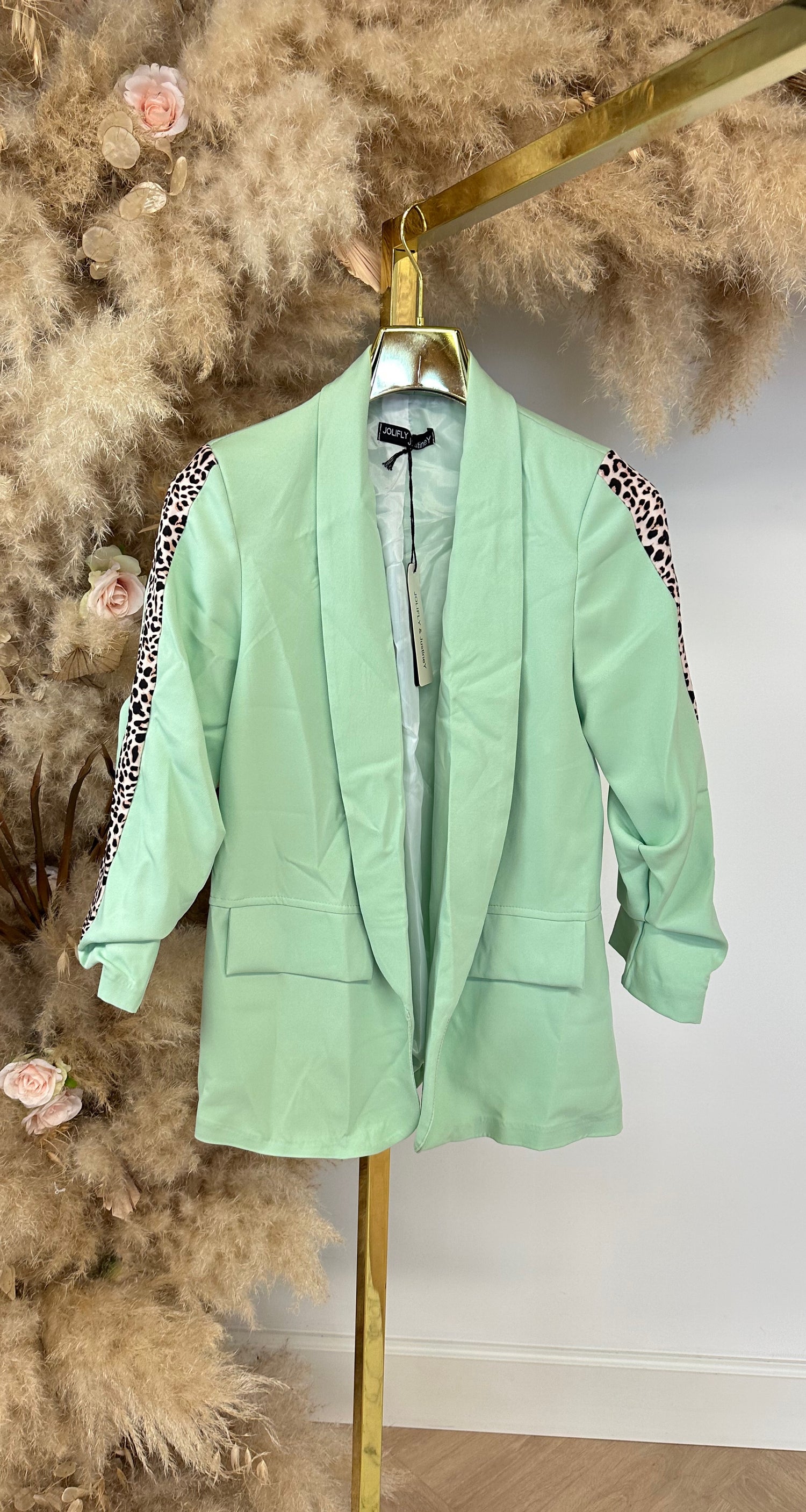 LEO STRIPE BLAZER MINT