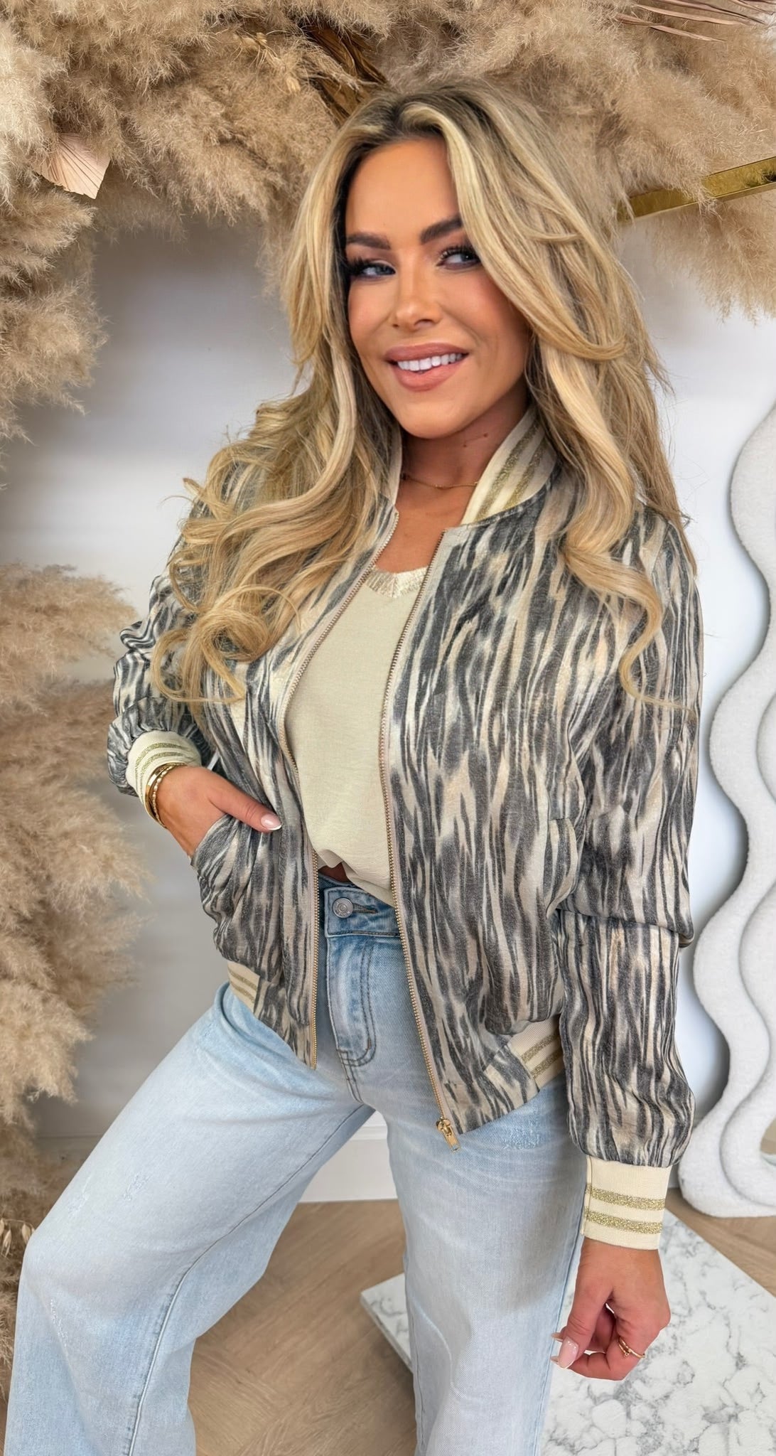SHINY VESTJE 198740-4 BEIGE