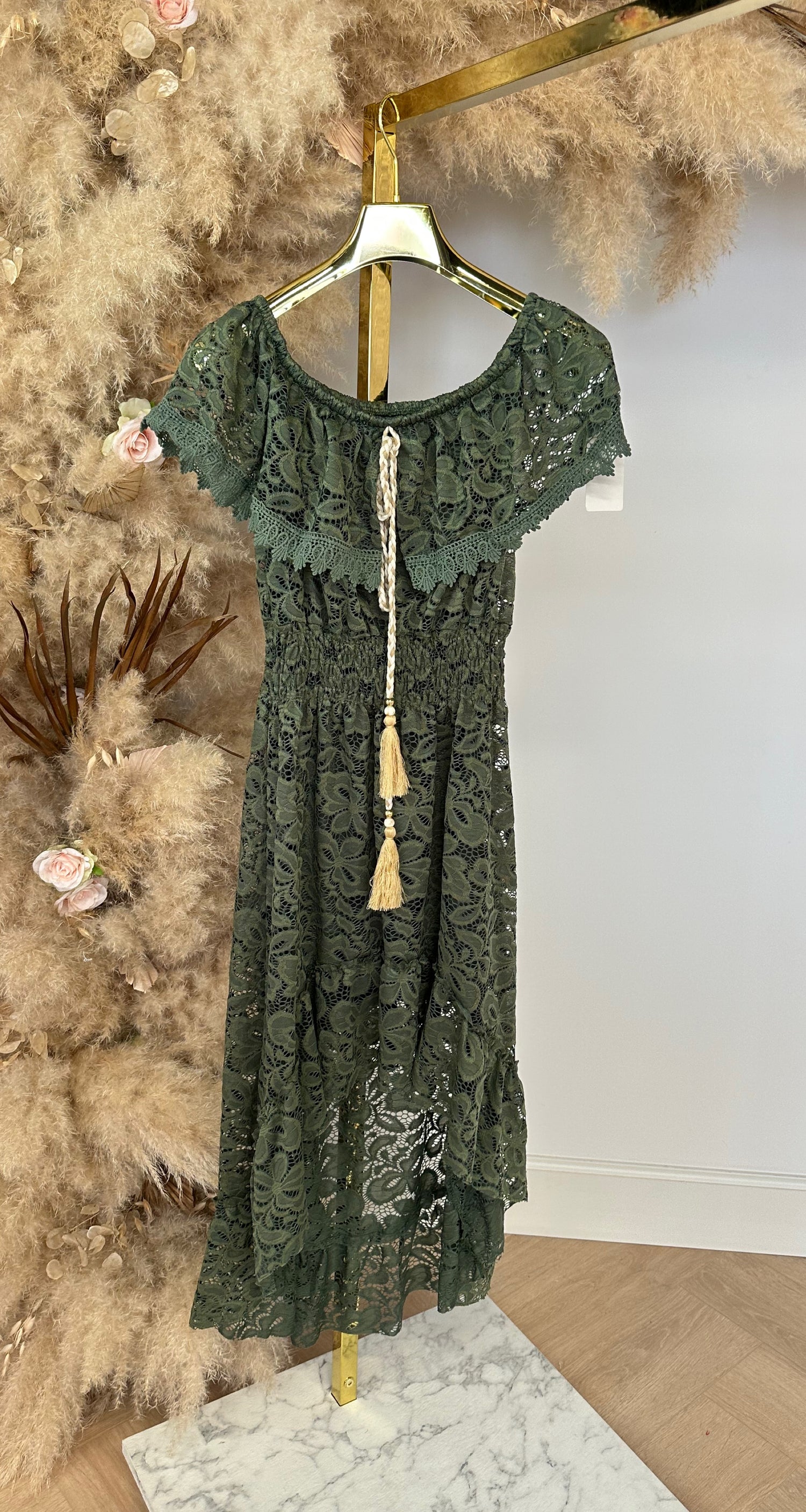 ALICE BOHO TOUWTJES DRESS ARMYGREEN