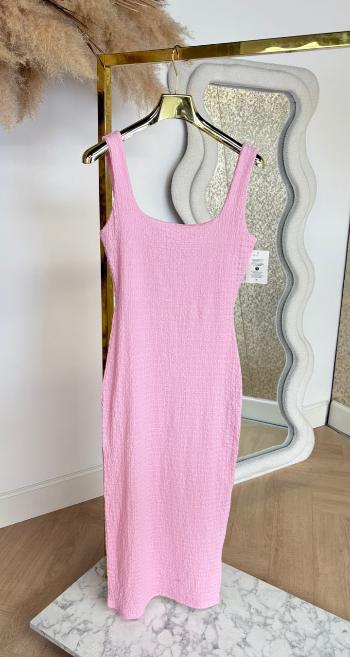 RUFFLE DRESS 9051 PINK