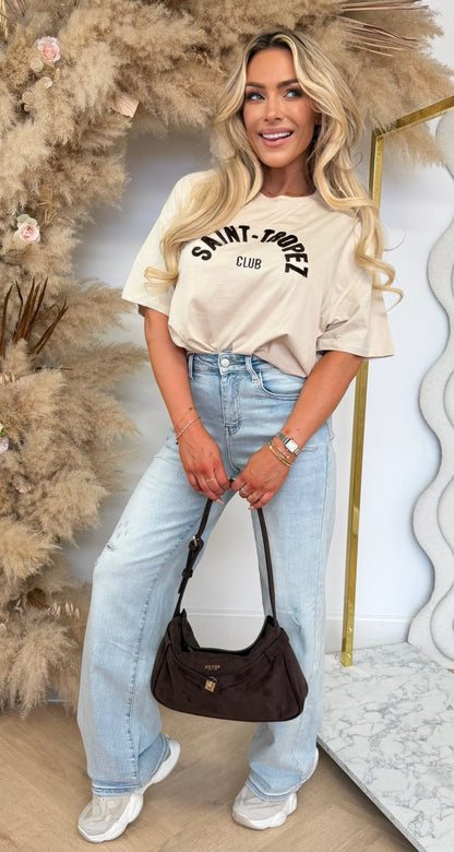 SAINT TROPEZ CLUB TEE 1030 BEIGE