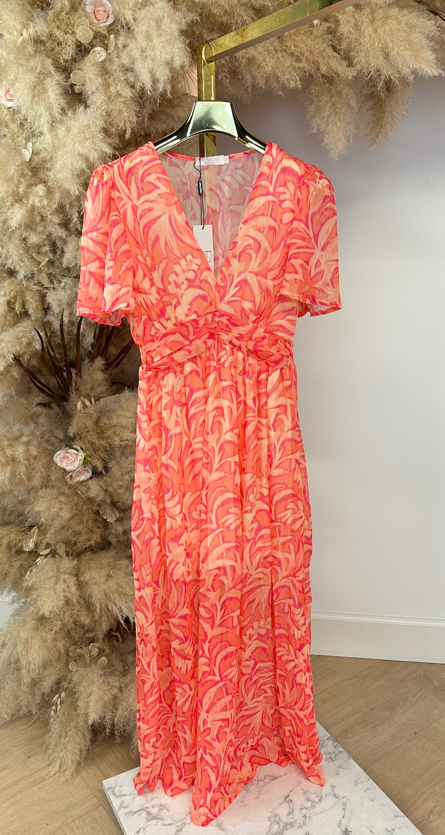 MAXI SUMMER VIBE DRESS 4920 CORAL/ORANGE