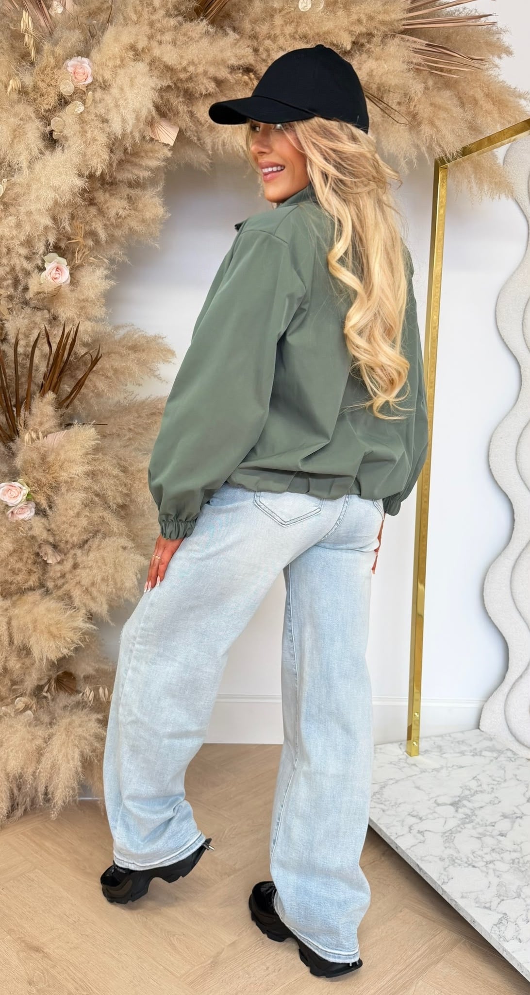 NEW ZIPPER BOMBERJACKET ARMYGREEN