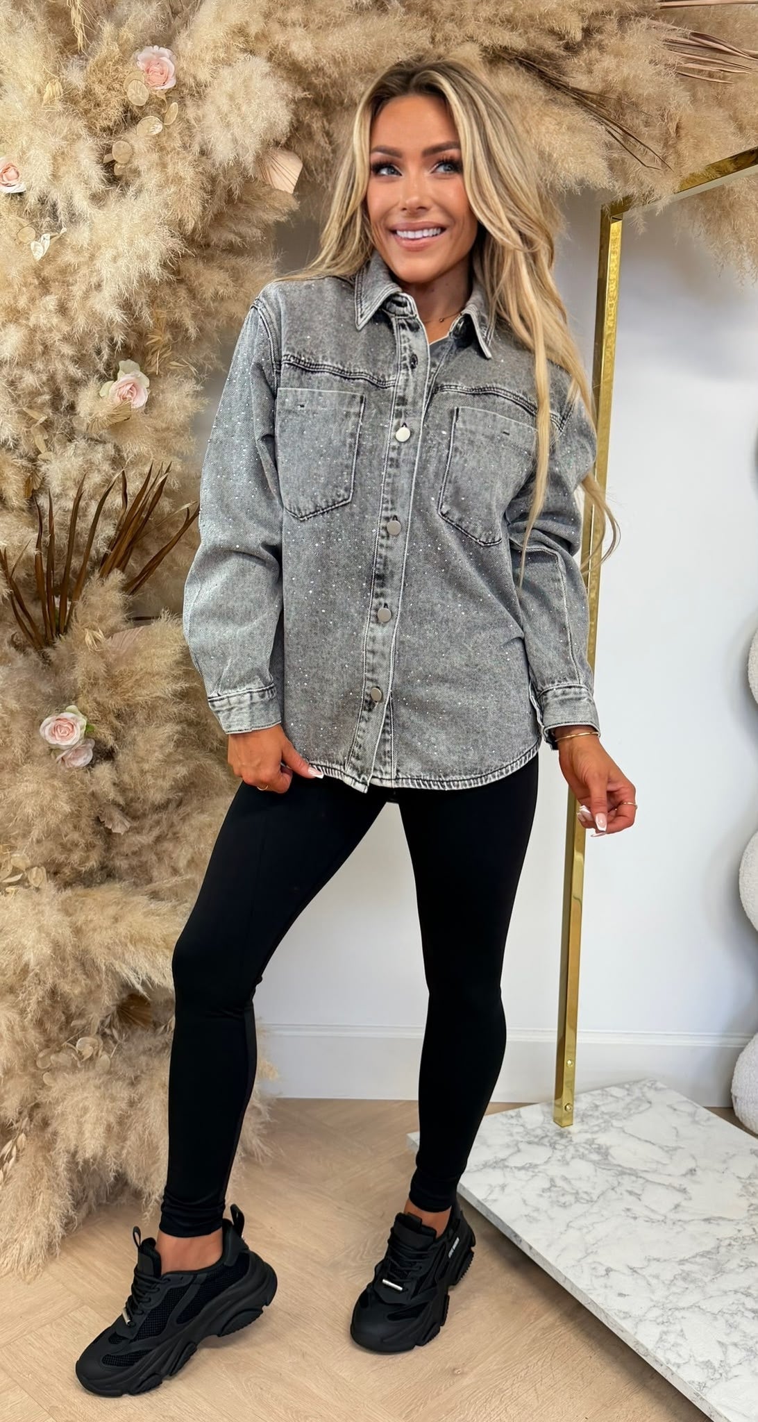 MISS SPARKLE BLOUSE 1205 GREY