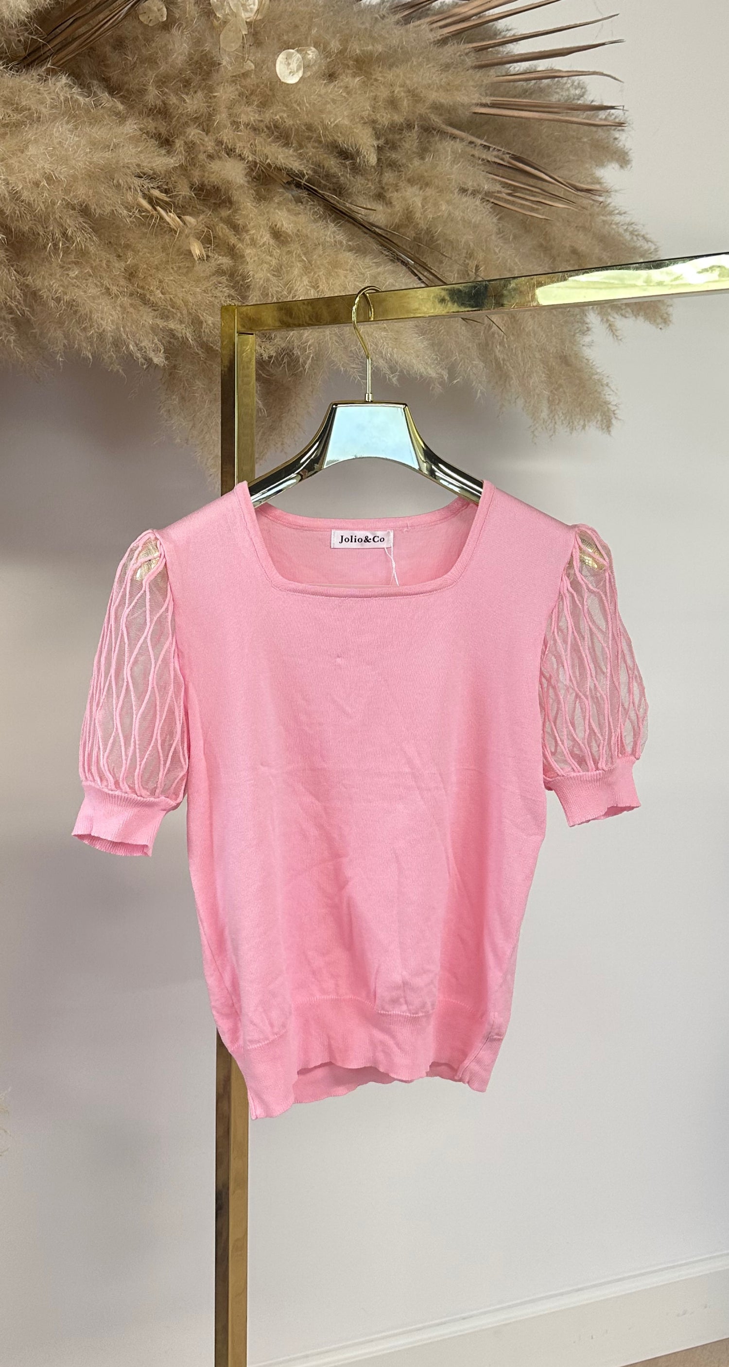 GAUZE SLEEVE TOP 8930 PINK