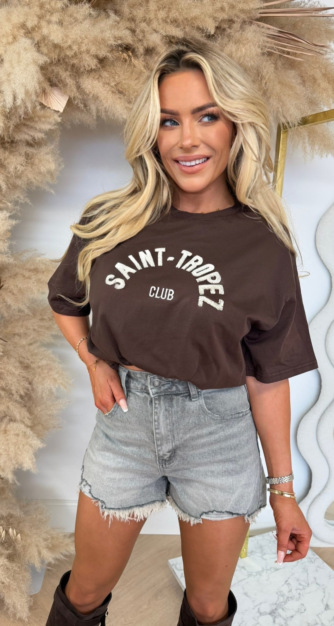 SAINT TROPEZ CLUB TEE 1030 CHOCO