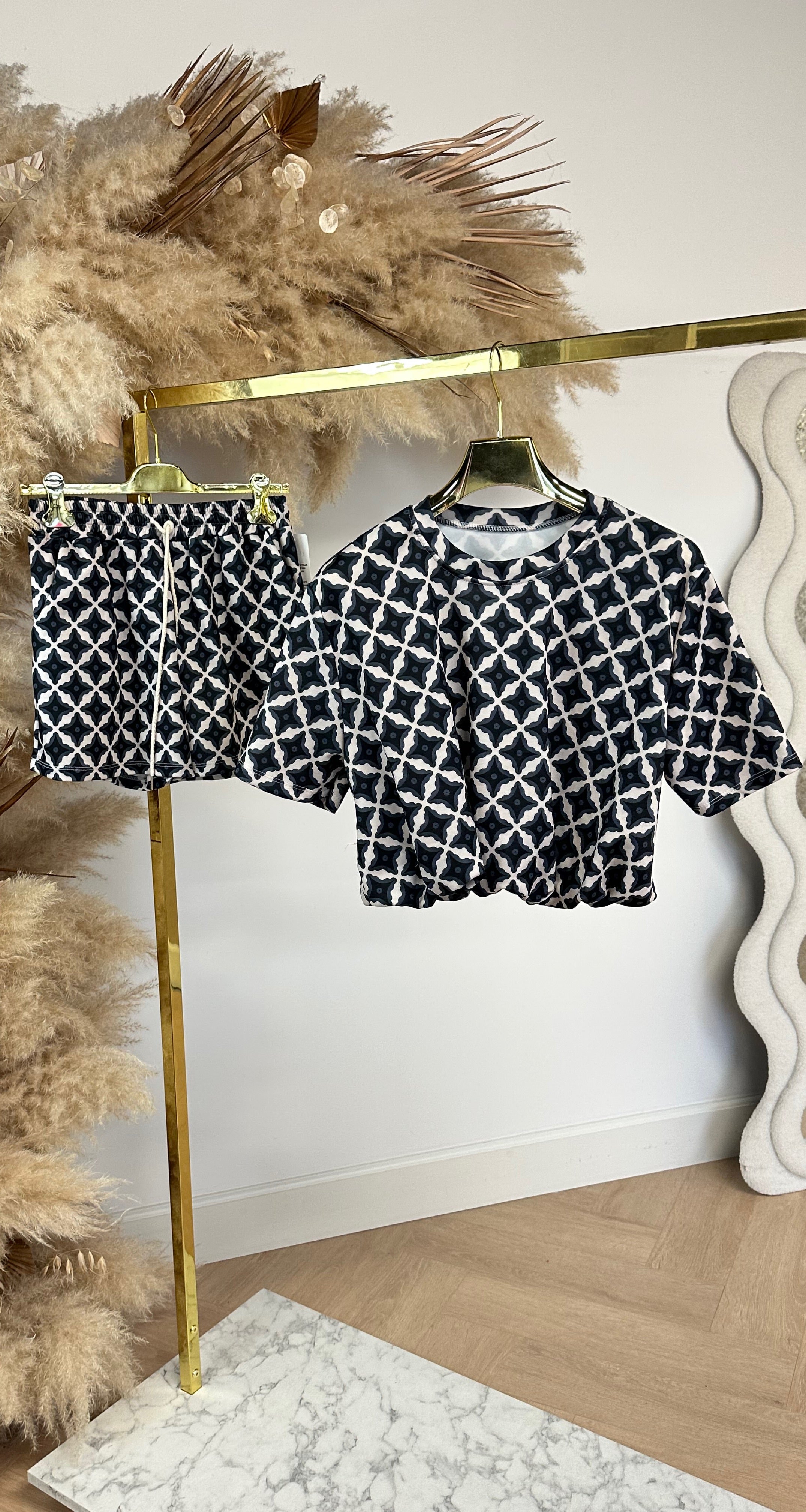 ATHENE PRINT SET NAVY