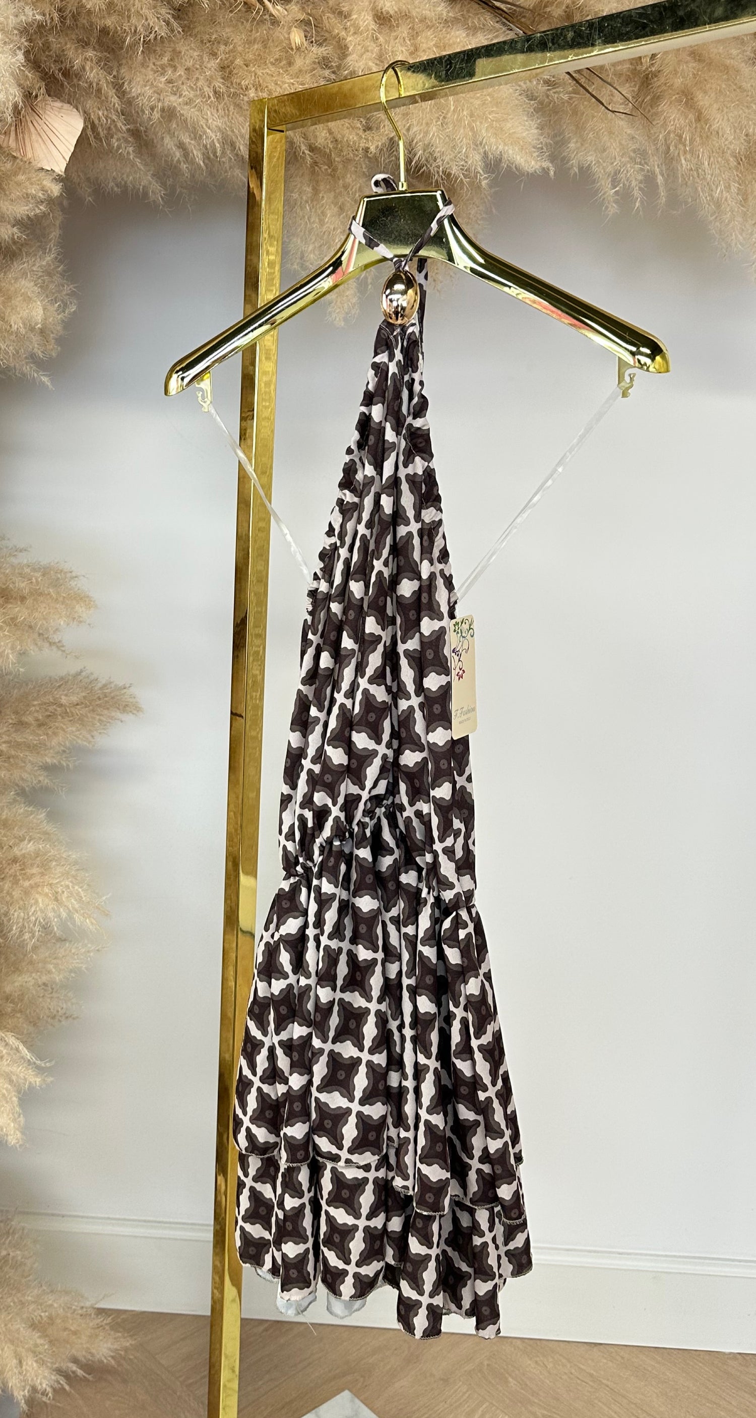 GREECE HALTER DRESS TAUPE