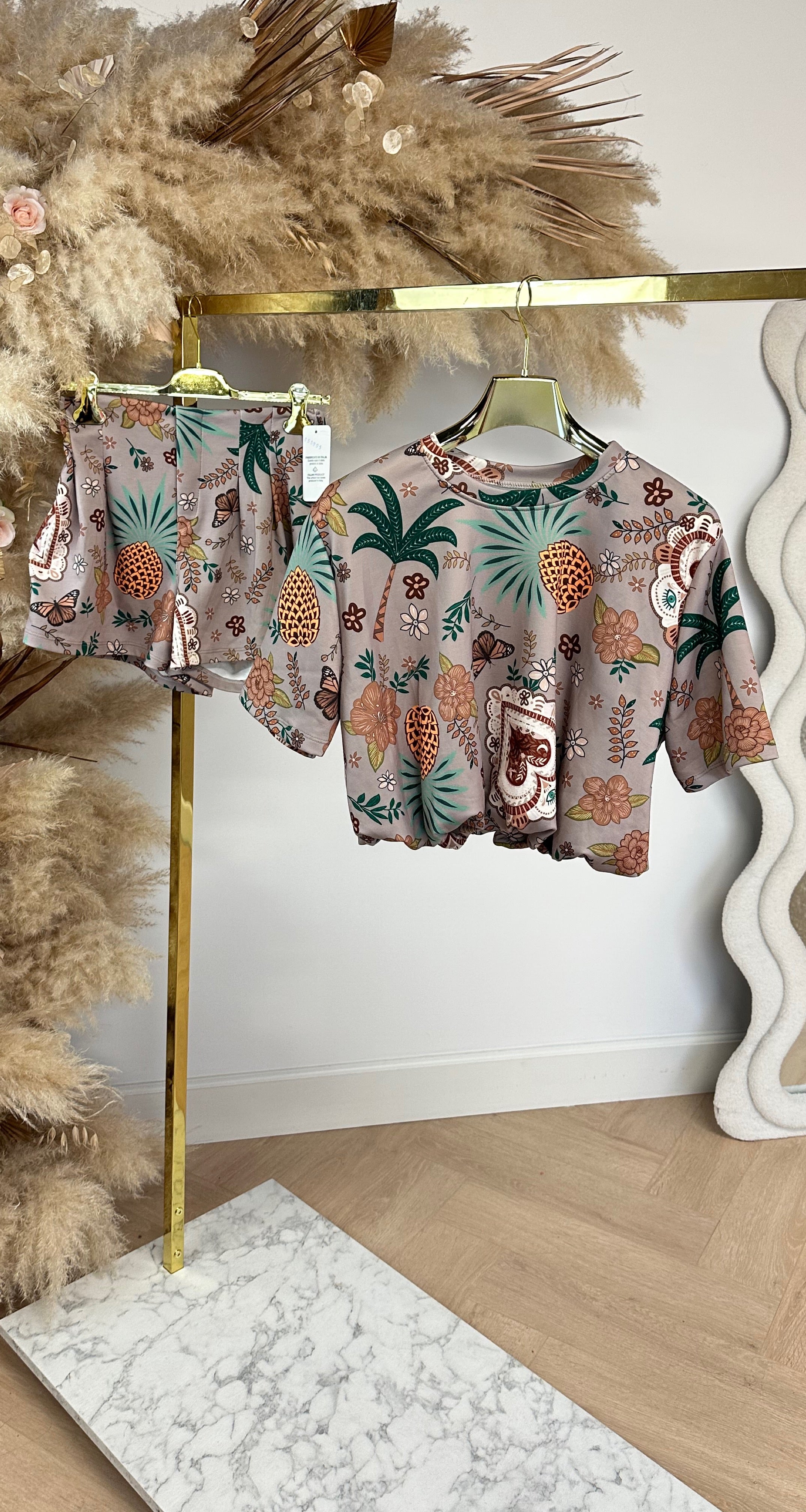 TROPICAL 2 PIECE SET TAUPE