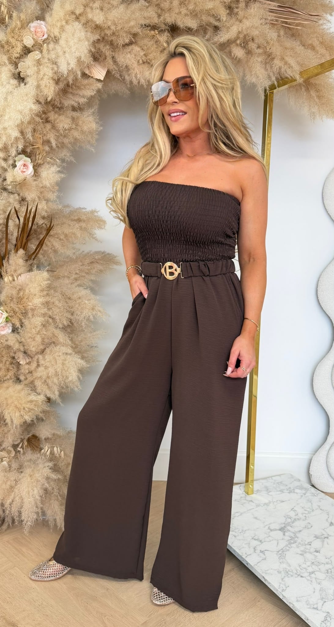 MONACO B BELT JUMPER CHOCO