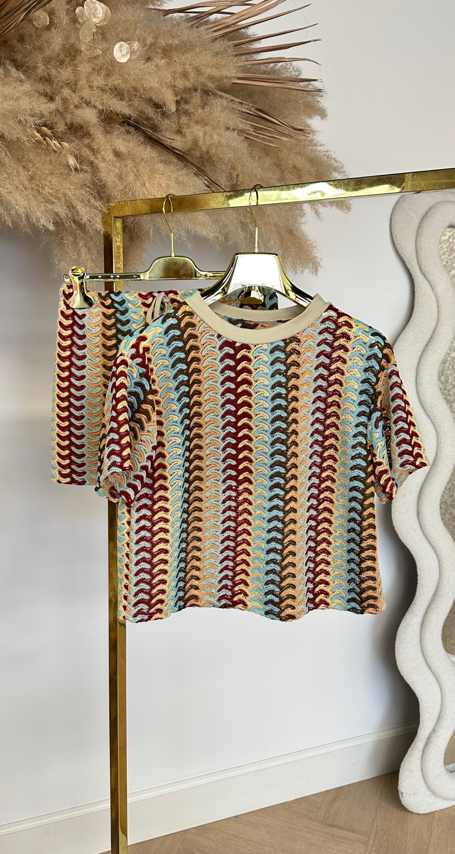 MELLE MESH SET BEIGE