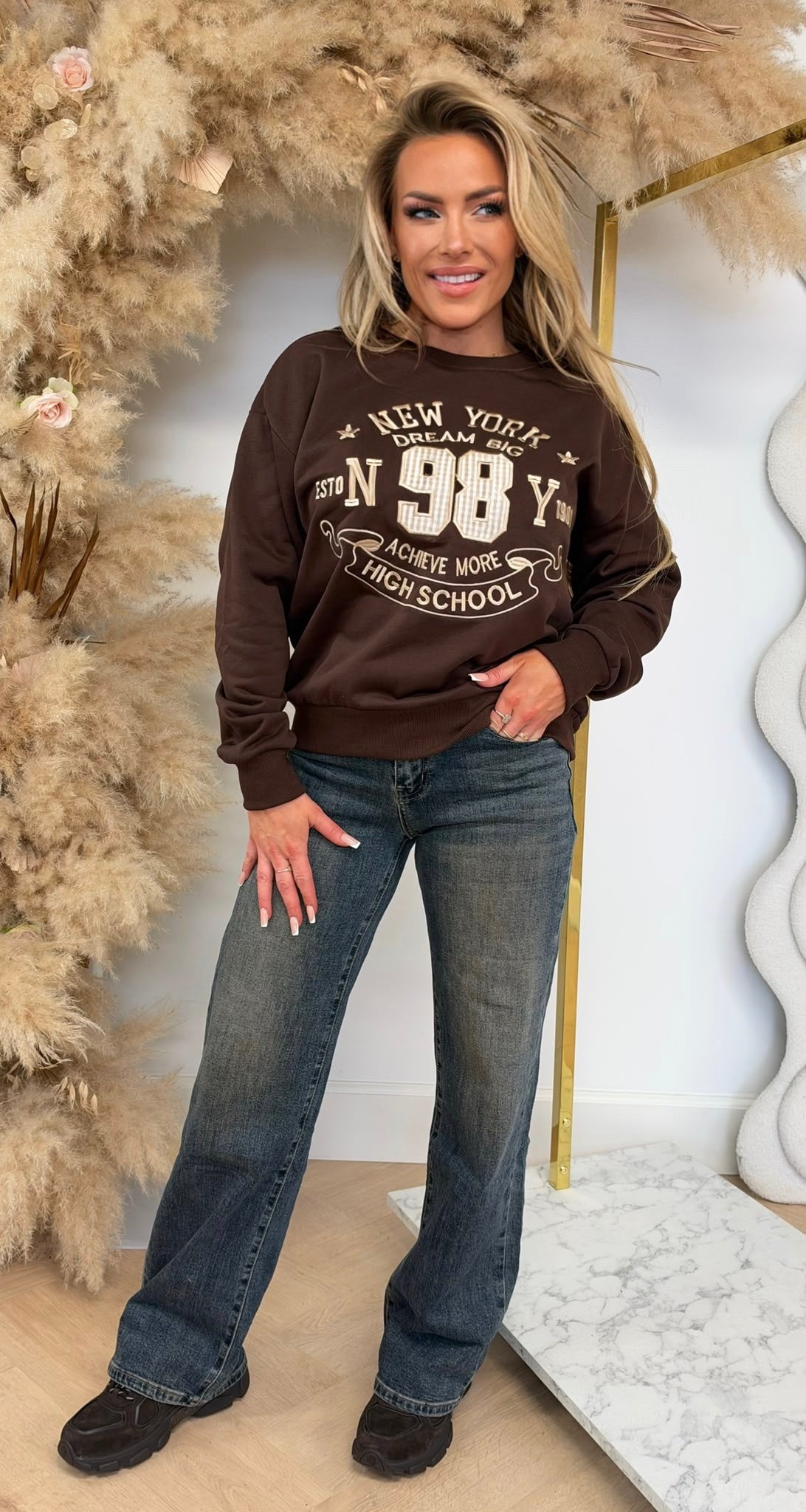 NEW YORK 98 SWEATER 8011654 COFFEE