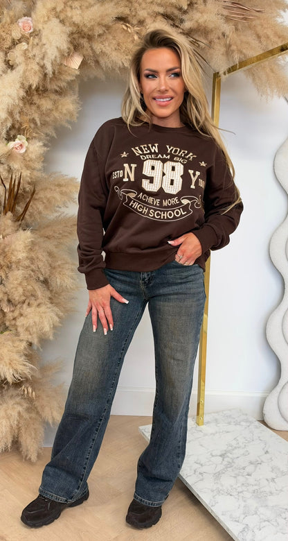 NEW YORK 98 SWEATER 8011654 COFFEE
