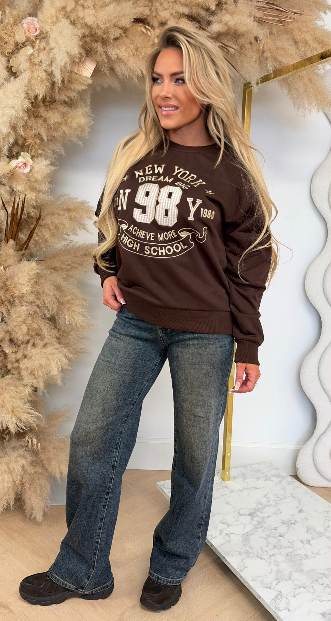 NEW YORK 98 SWEATER 8011654 COFFEE