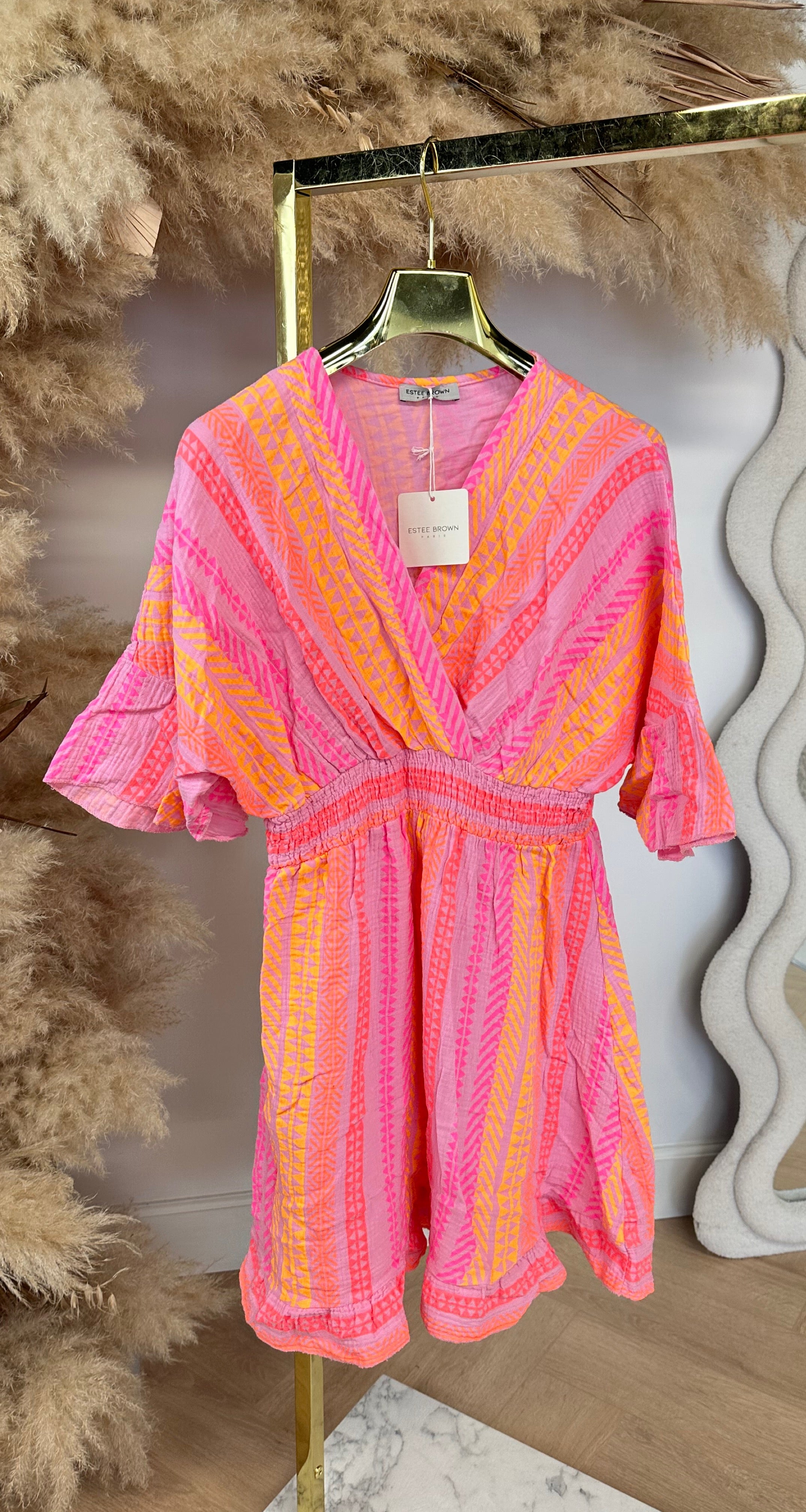 ESTEE SUMMER DRESS 9555 LILA/PINK/YELLOW