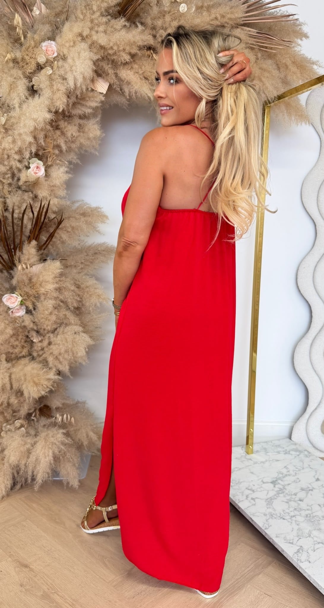 DAZY BOHI MAXI DRESS RED