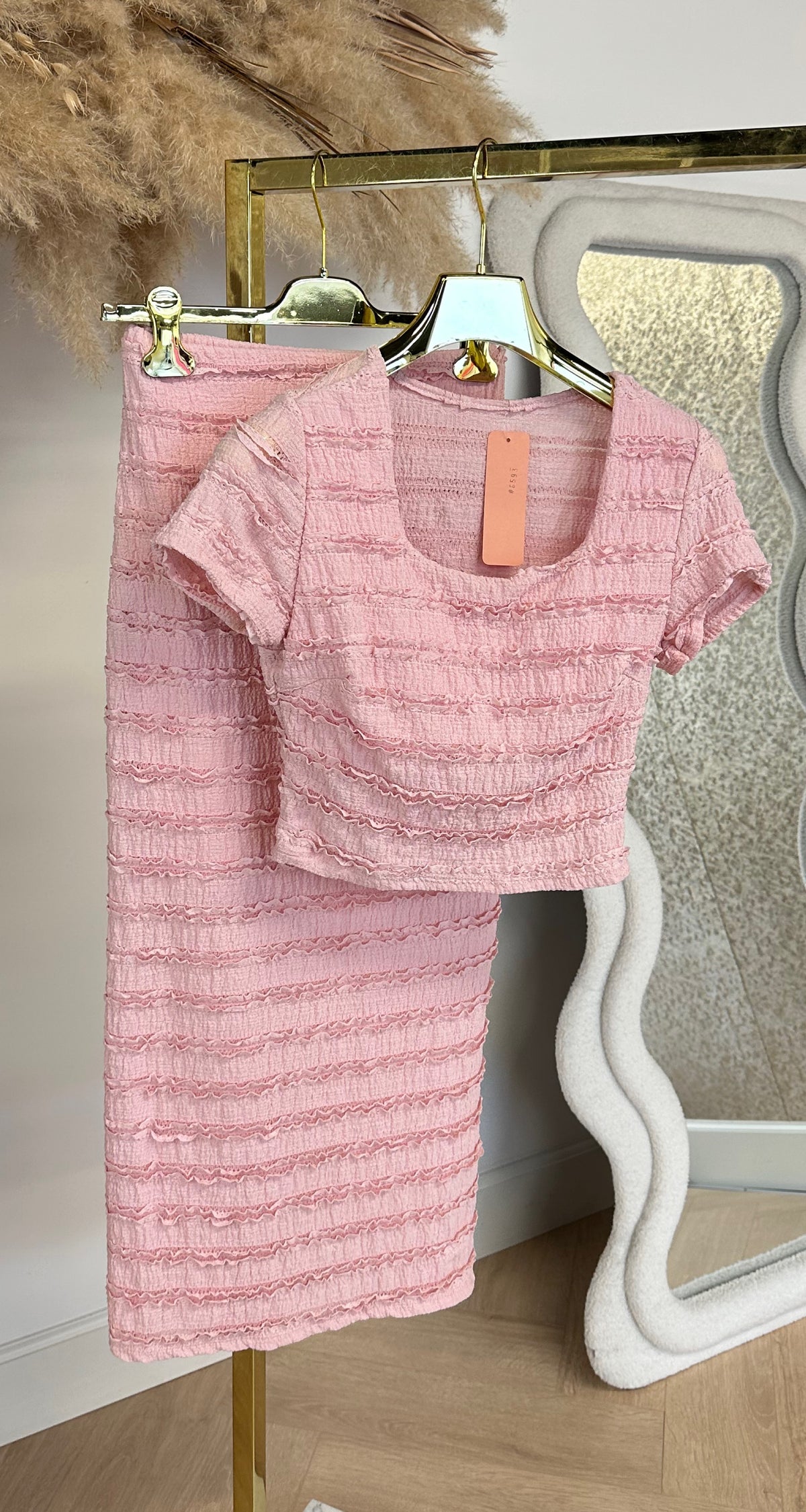 GINY CUTE RUFFLES SET LIGHTPINK