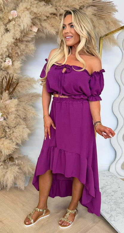 MYRTE 2 PIECE SET AUBERGINE