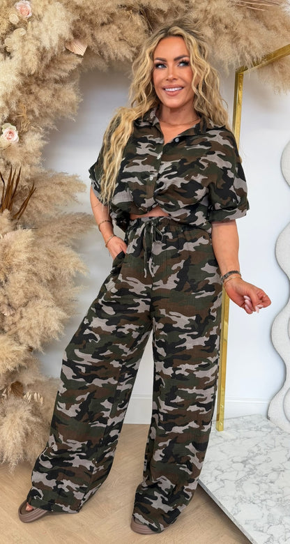 LEGER COTTON KNOOP SET ARMYGREEN