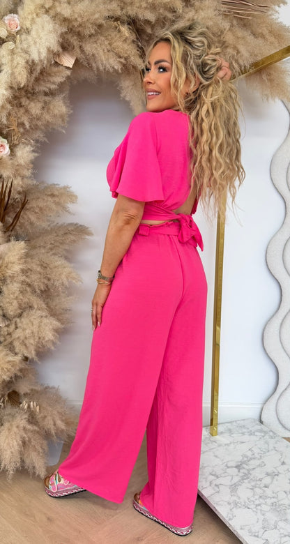 OPEN BACK STRIK SET FUCHSIA