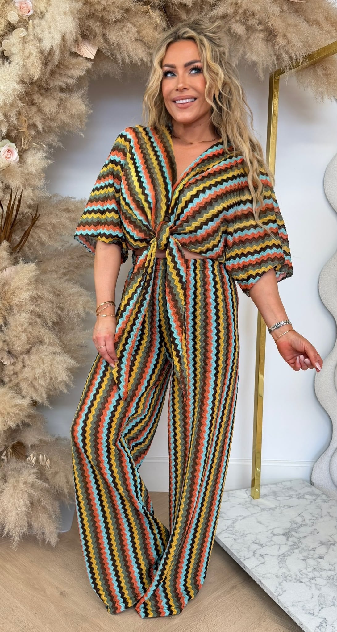 DREAMY SUMMER KNOOP CO ORD SET GREEN