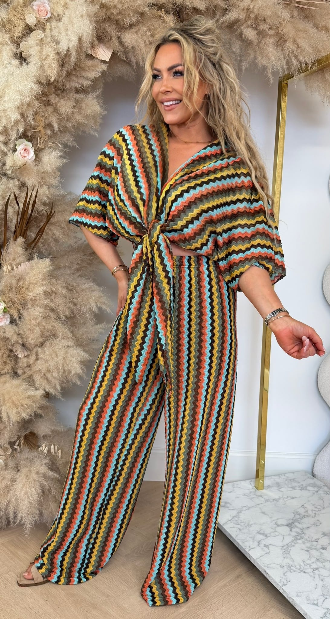 DREAMY SUMMER KNOOP CO ORD SET GREEN