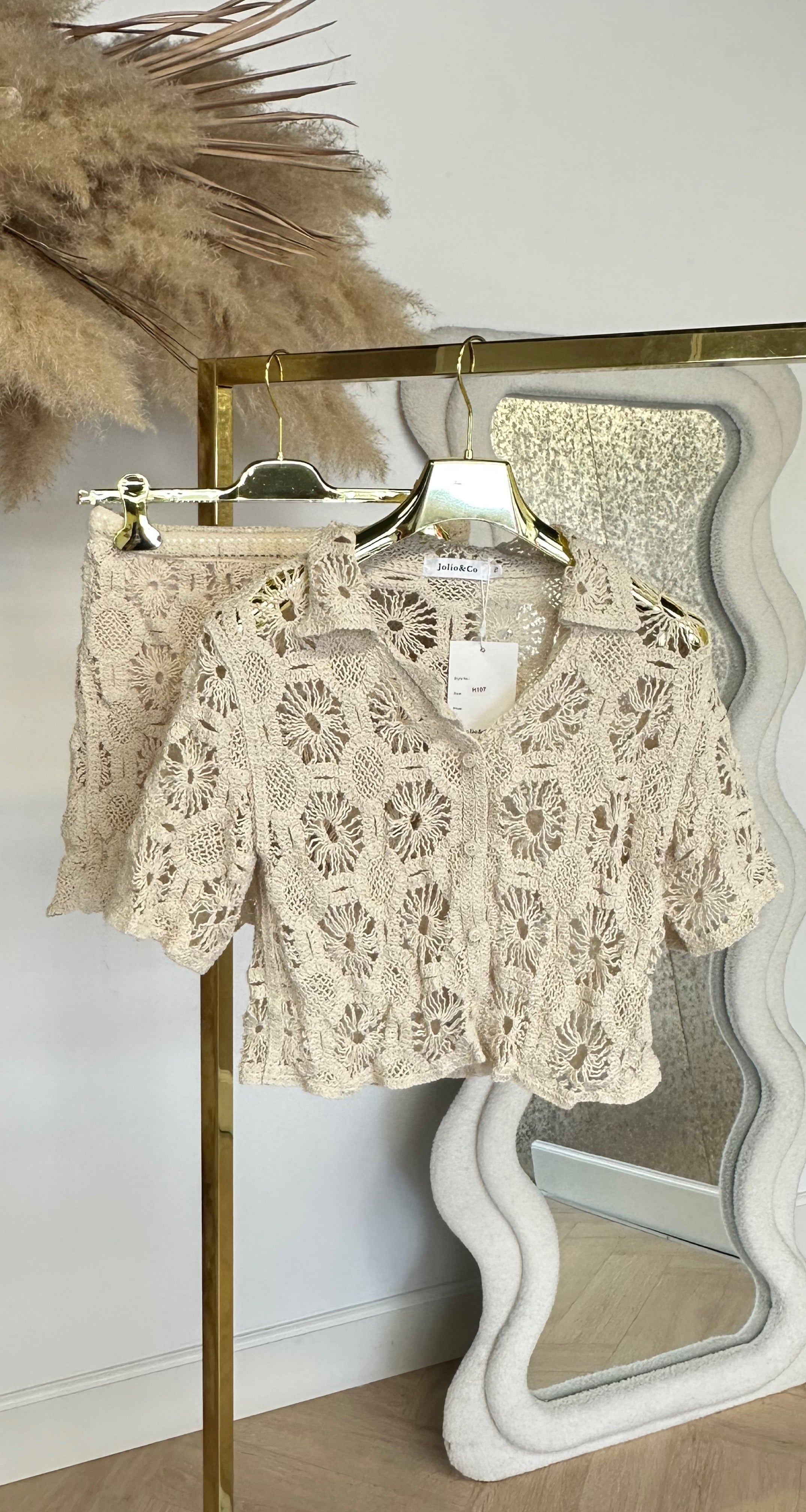 GEHAAKT SETJE BEIGE