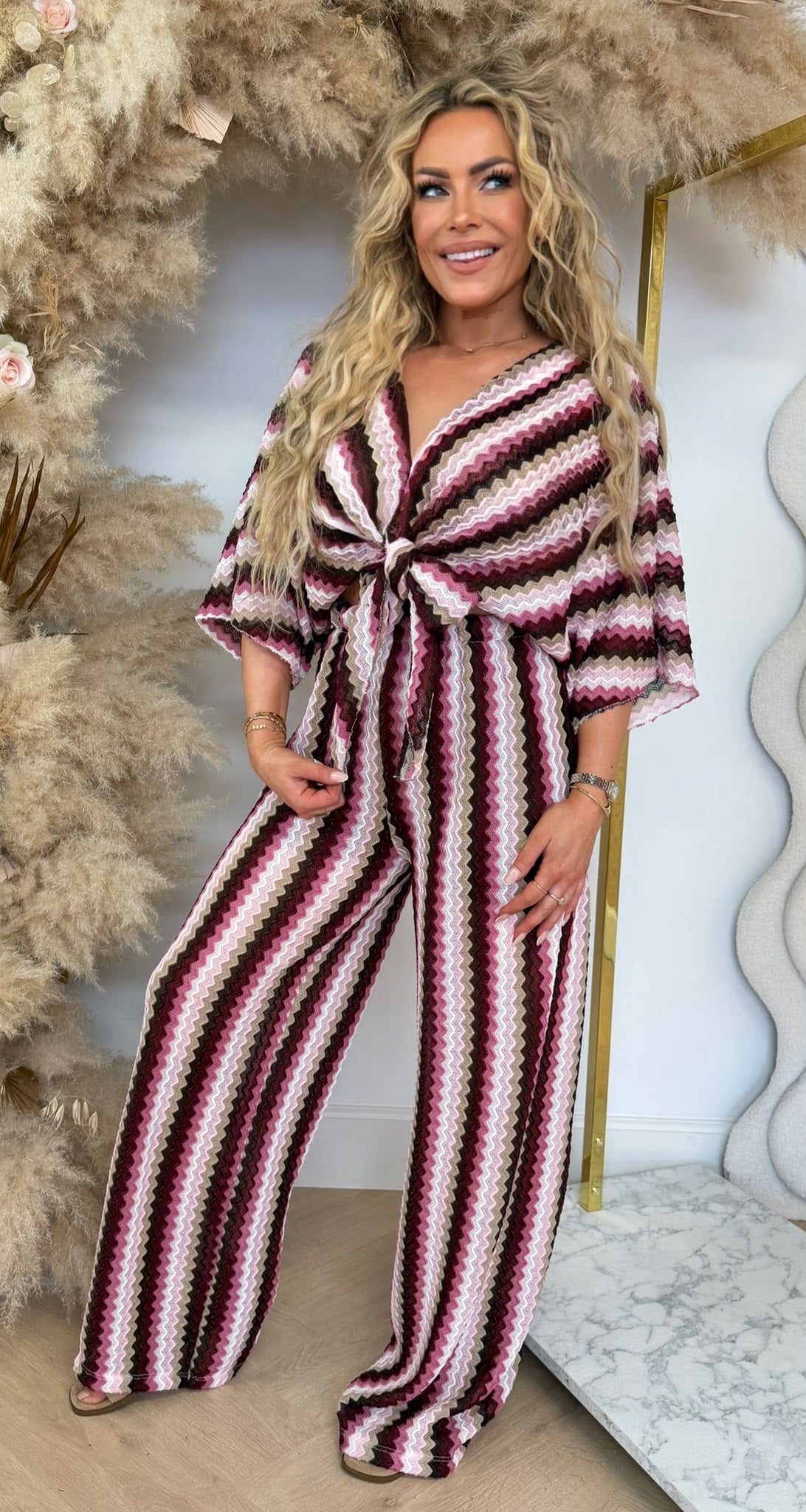 DREAMY SUMMER KNOOP CO ORD SET BORDEAUX