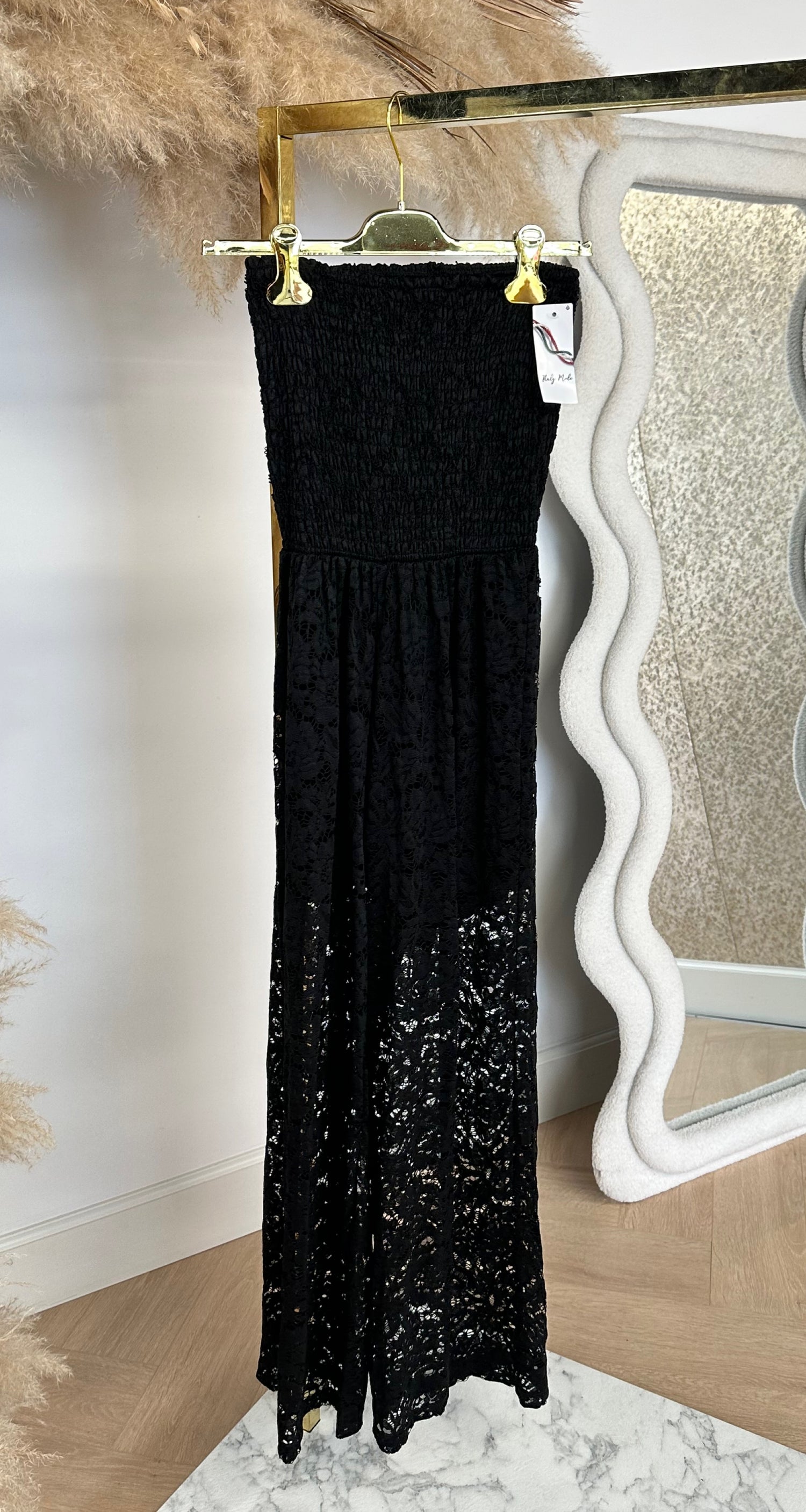 LACE FESTIVAL JUMPSUIT BLACK