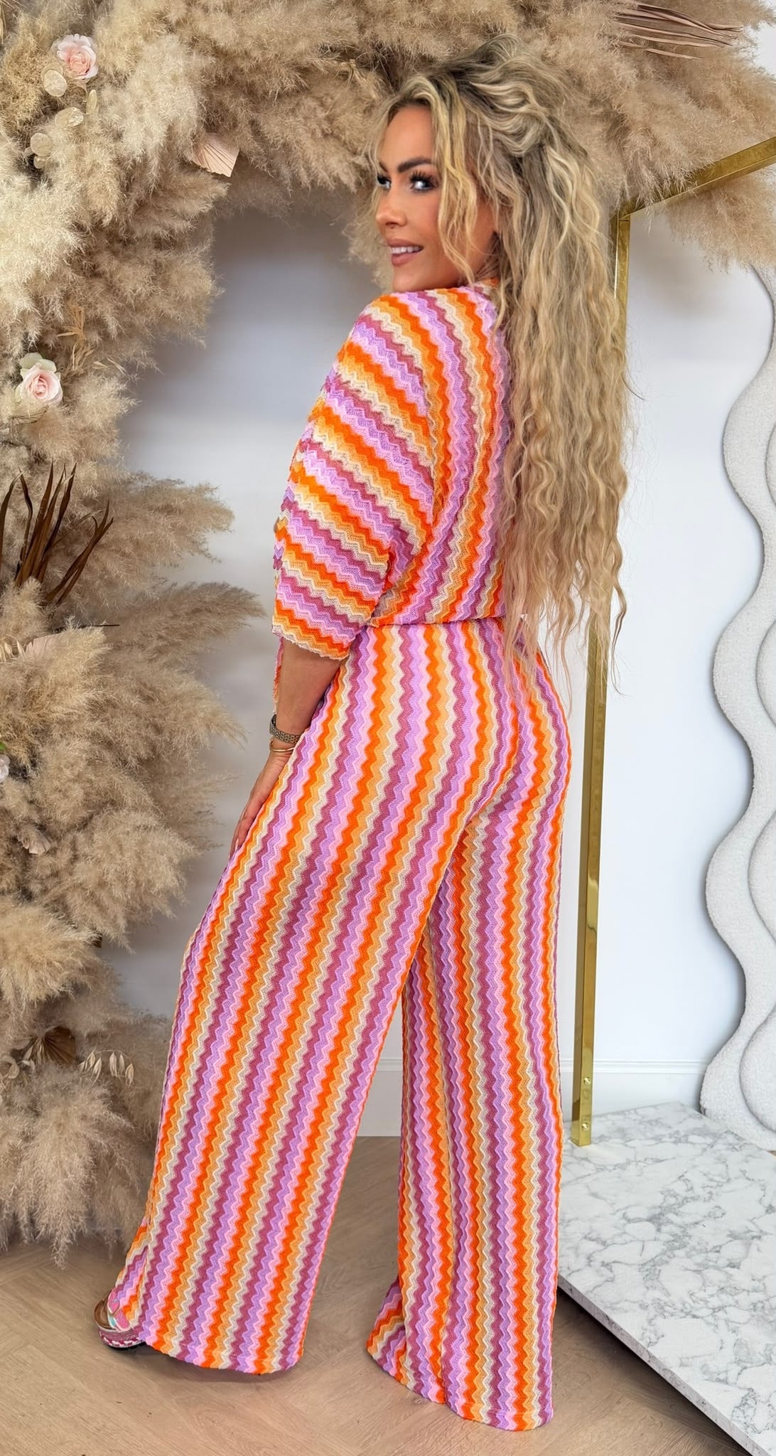 DREAMY SUMMER KNOOP CO ORD SET ORANGE