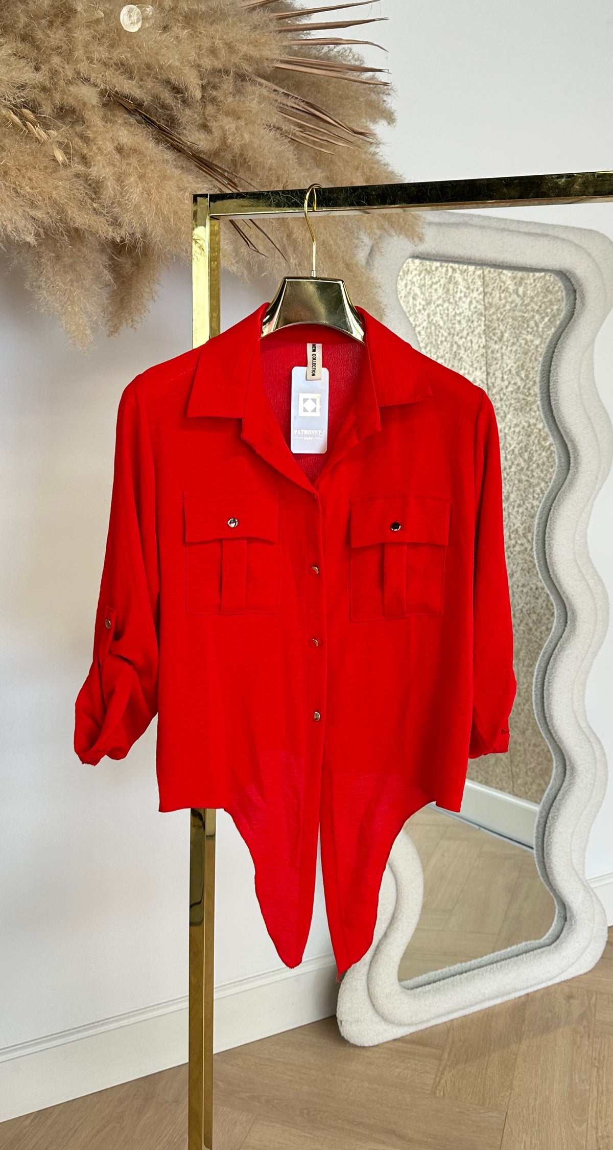 LARIS KNOOP BLOUSE RED