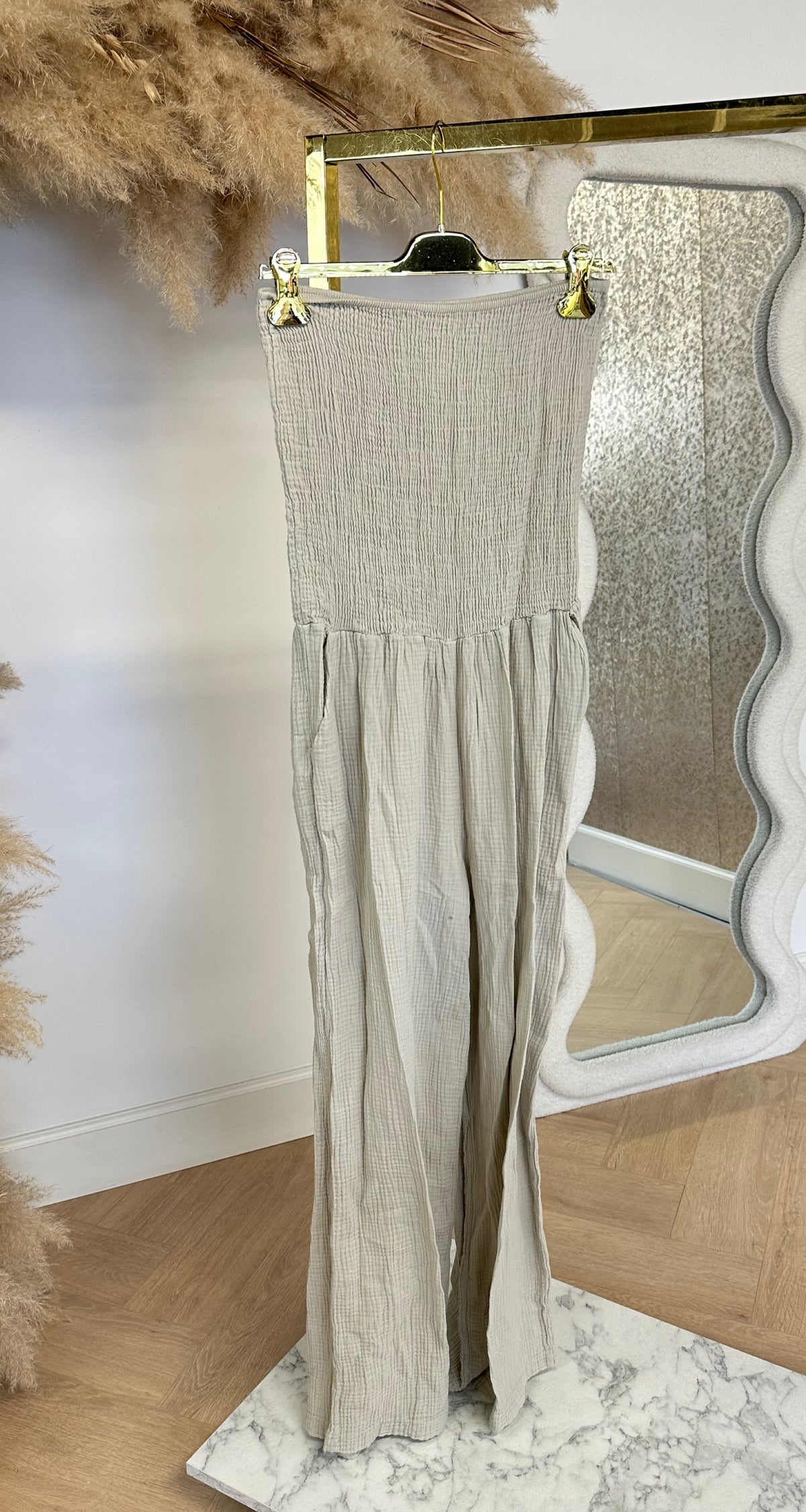 ELIN STRAPLESS JUMPER BEIGE