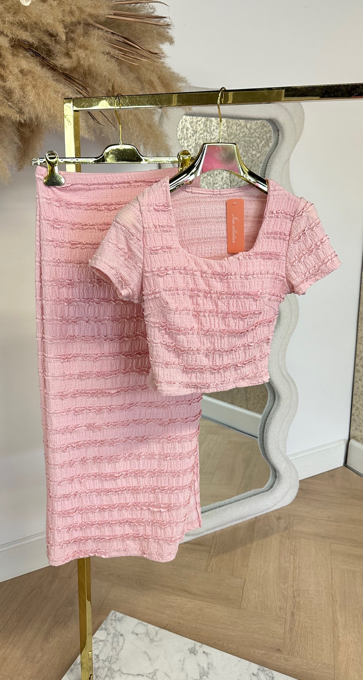 GINY CUTE RUFFLES SET LIGHTPINK