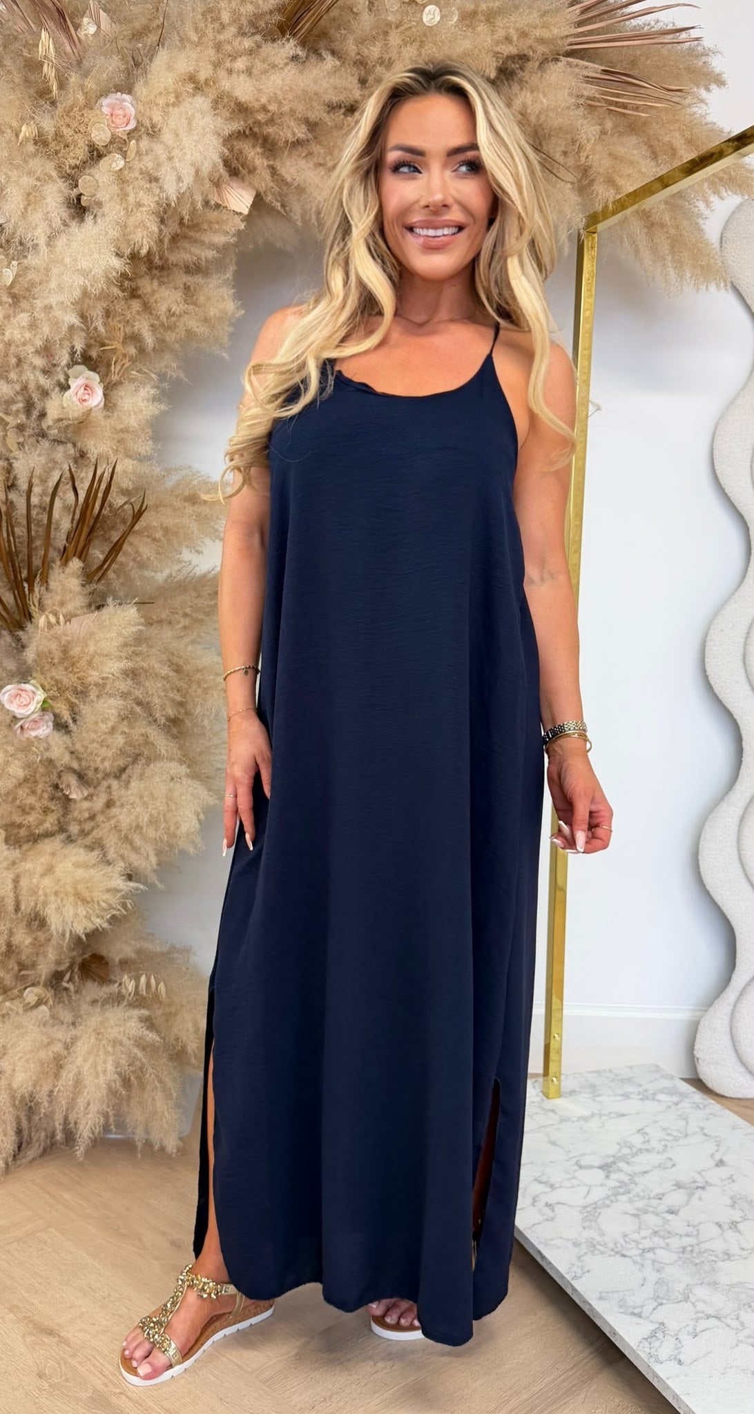DAZY BOHI MAXI DRESS NAVY