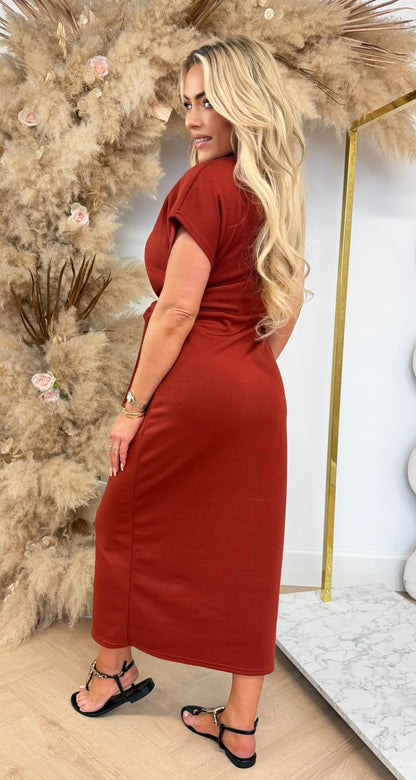 STRIKKY Langes Kleid Hellrosa