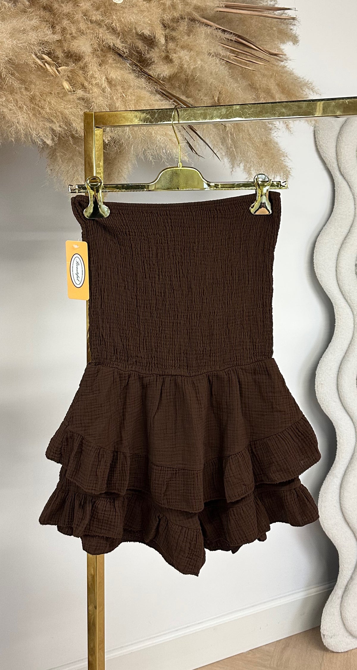 MABEL COTTON PLAYSUIT CHOCO