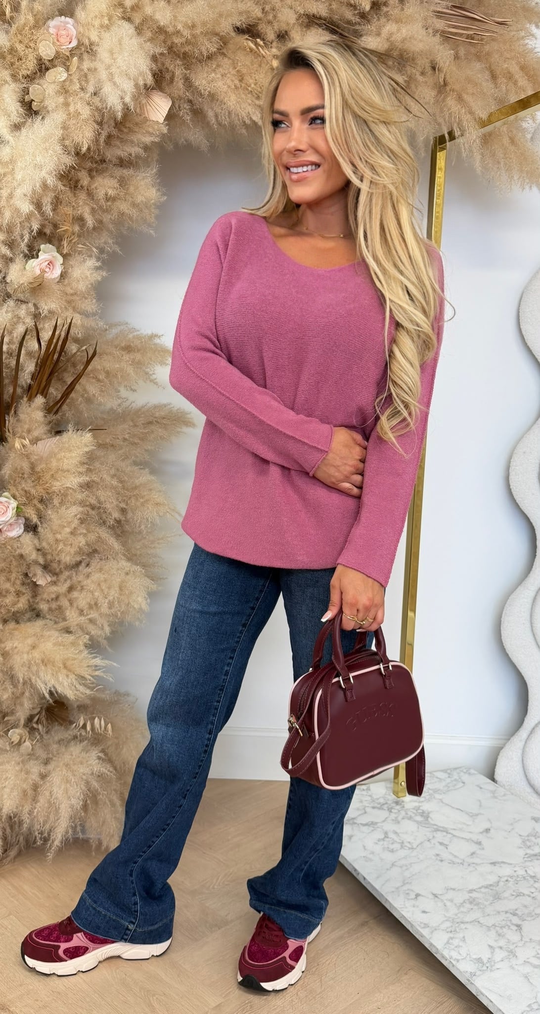 ROUND NECK SOFT TOP OLDPINK