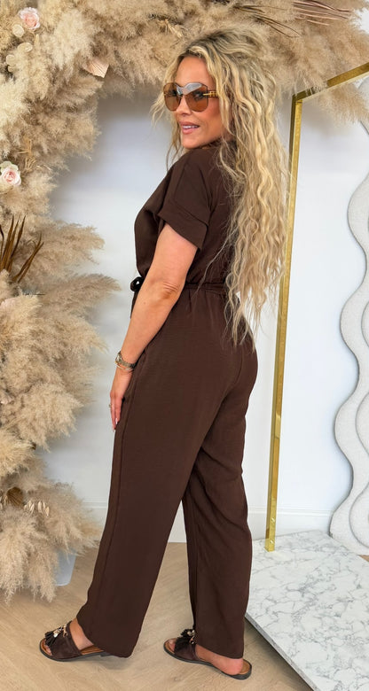 CHEY JUMPSUIT BROWN