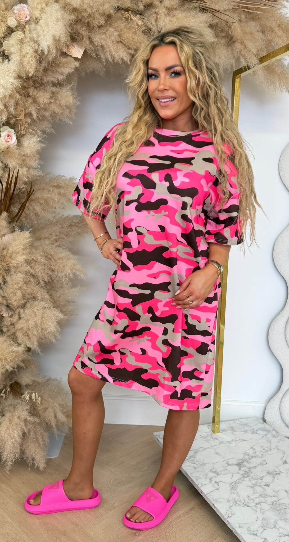 RILEY OVERSIZED ARMY SHIRTDRESS PINK