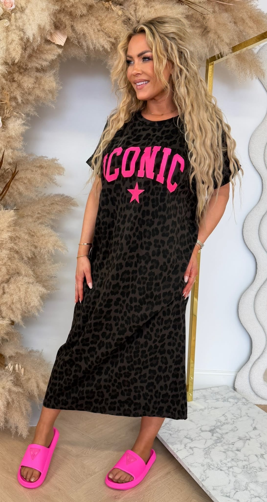 NAYLA ICONIC STAR LEO DRESS DARKTAUPE