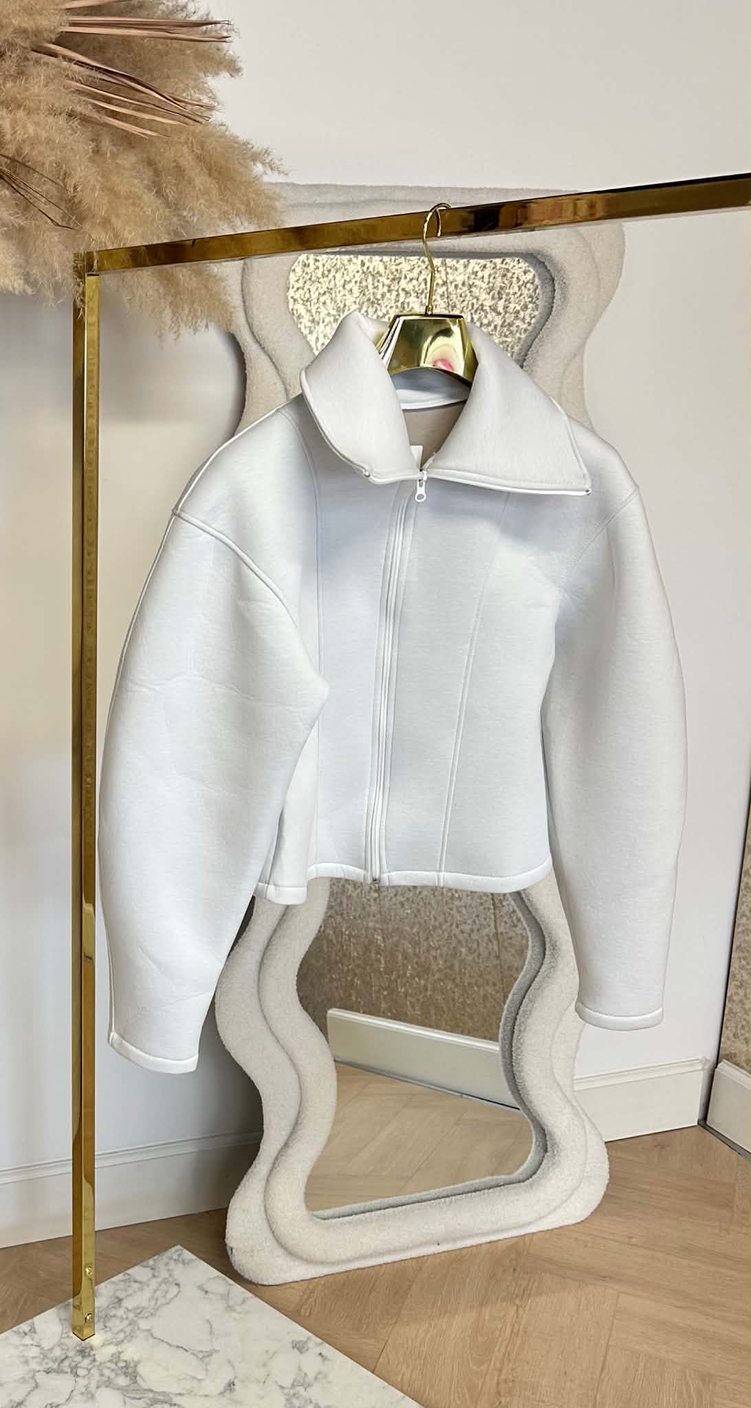 JOYCE KRAAG ZIP JACKET LIGHTBEIGE