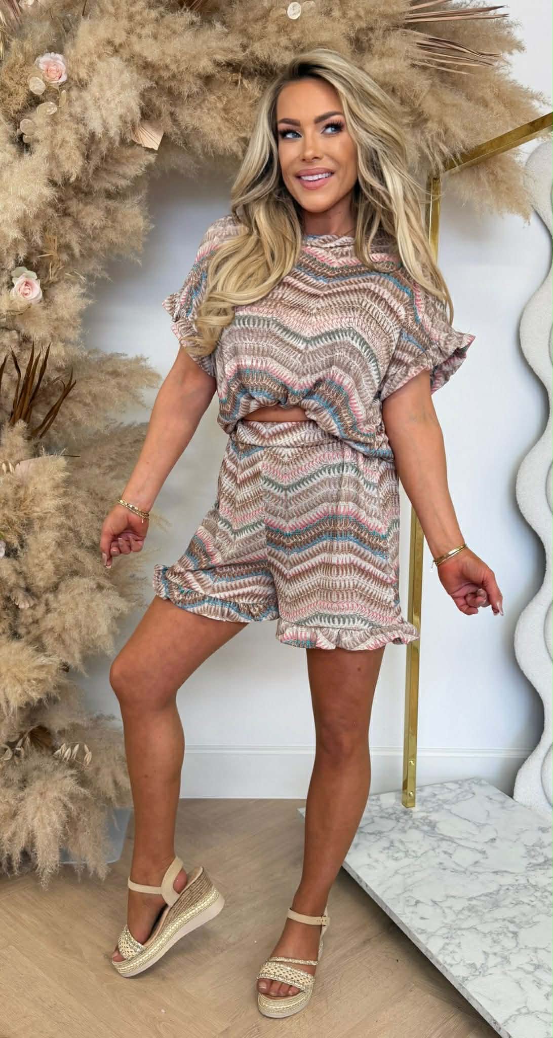 KIM PRINTY SET BEIGE