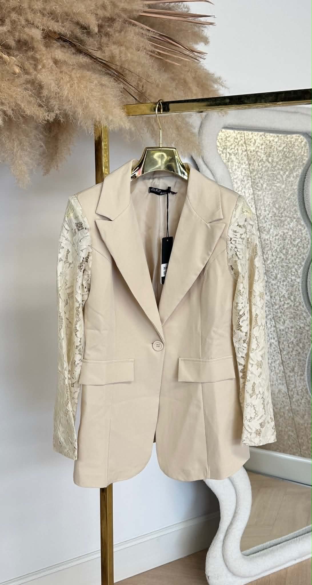 LACE SLEEVE BLAZER 5194 / 3394 BEIGE