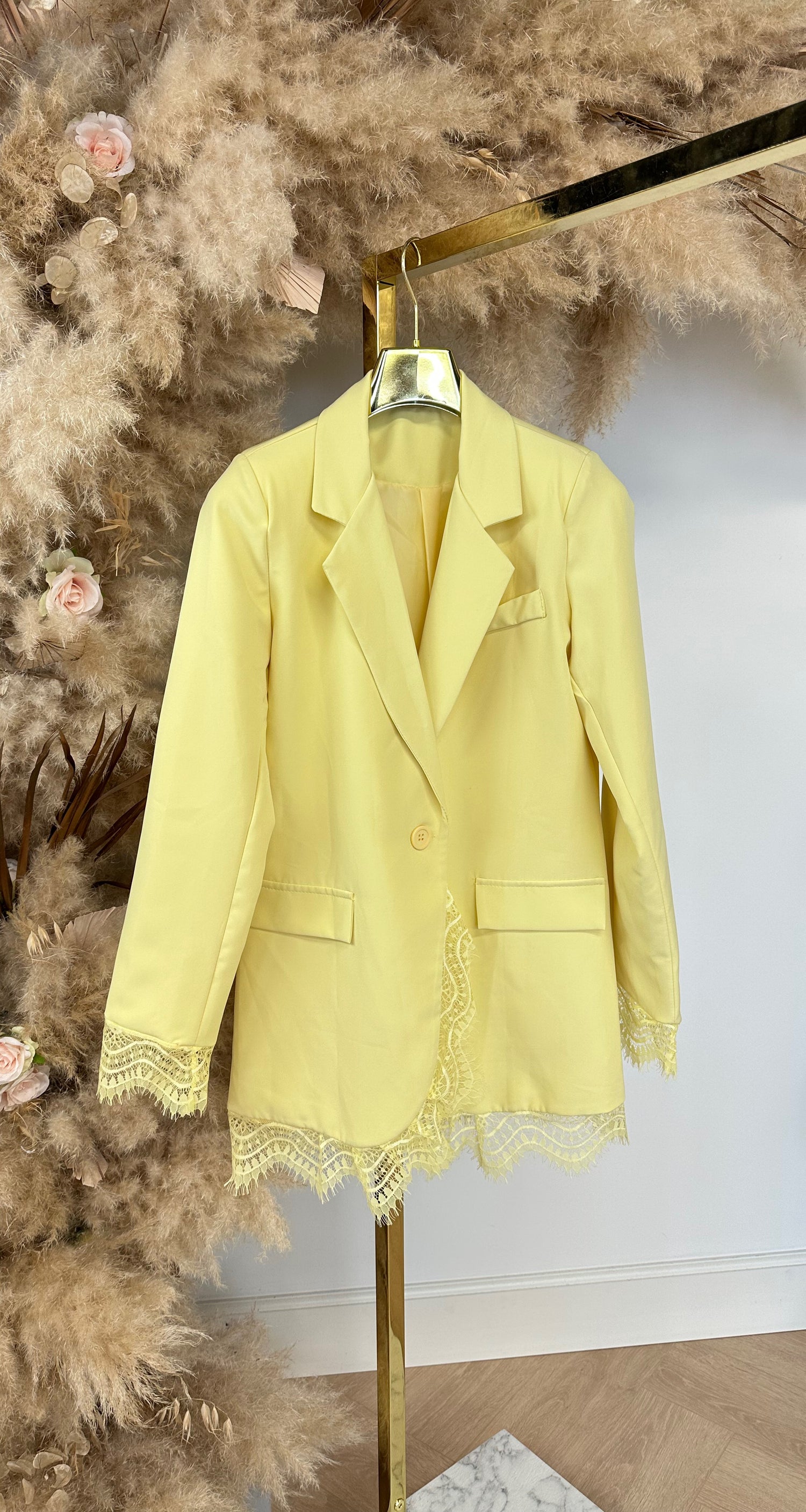 LARA LACE BLAZER YELLOW