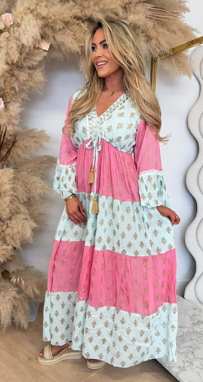 LEA LONG DRESS BLUE